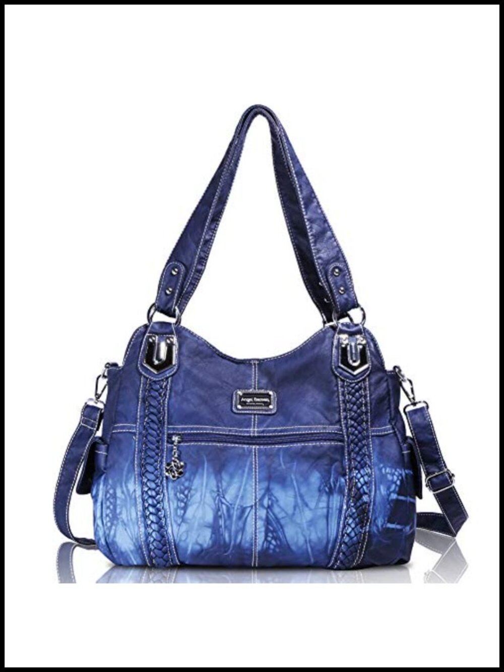 Women's PU Leather Tote Bag with Crossbody Strap, Anti-Scratch Hobo Purse